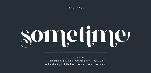 Elegant logo modern luxury alphabet font.  Typography elegant style alphabet fonts for beauty shop, decoration, business, boutique, fashion, brand, wedding, vintage design. vector illustration