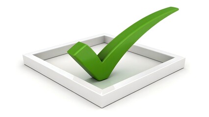 Confirmed with Vivid Green Check Mark, Symbolizing Approval and Success, Perfect for Business Presentations and Educational Materials, Clean and Modern