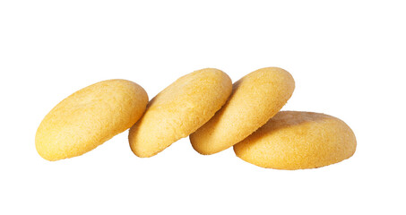 Lady fingers biscuits arranging on transparent background