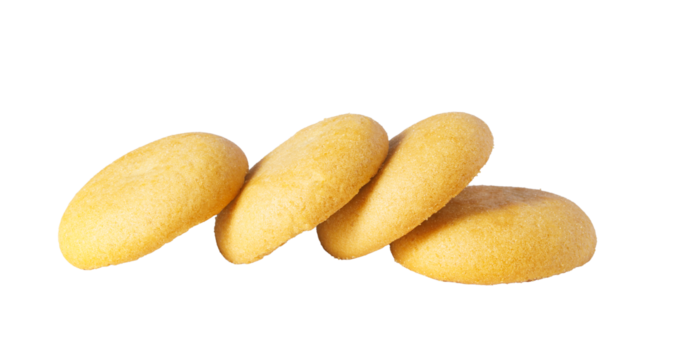 Lady fingers biscuits arranging on transparent background