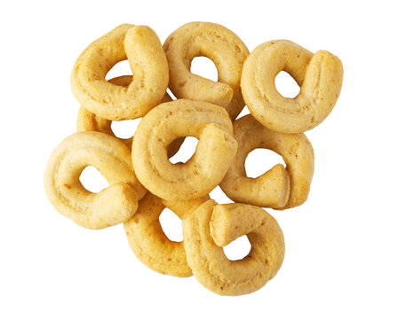 Italian taralli savory snacks on transparent background