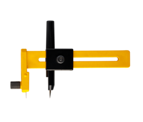 Yellow and black beam compass drawing geometry circles