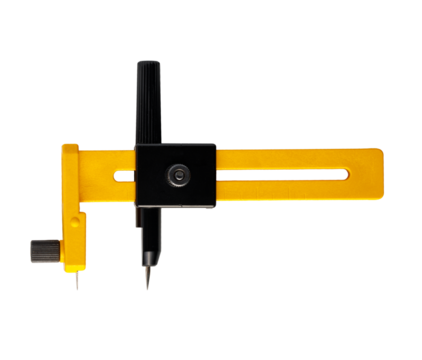 Yellow and black beam compass drawing geometry circles