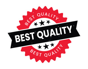 A red starburst badge with the words "BEST QUALITY" prominently displayed in white text on a black banner, set against a white background.