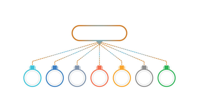 Diagram illustrating a hierarchical structure isolated on white background