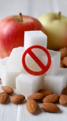Healthy alternatives to sugar with apples and almonds health nutrition sugar prohibition healthy diet nutrition
