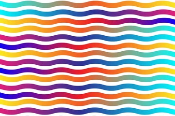 Colorful wavy striped abstract pattern with vibrant alternating lines forming a playful modern background ideal for posters, digital art, children&rsquo;s themes, creative layouts, banners