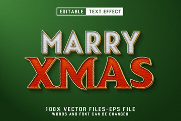 Obraz premium Marry Xmas Editable Text Effect