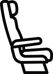 Comfortable Airline Seat Icon Design for Travel and Tourism Websites and Mobile Applications Showcasing Ergonomic Design and Passenger Comfort with Modern Vector Graphics Style
