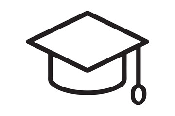 Graduation cap icon symbolizing academic achievement and educational attainment