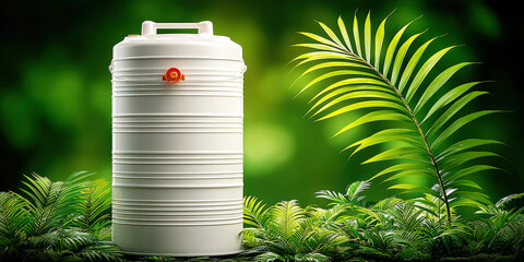 Plastic rain barrel for garden