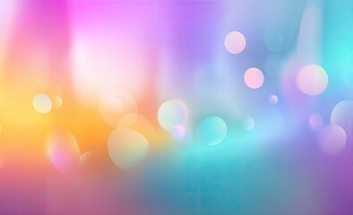 Bokeh lights blur across vibrant gradients of purple, teal, pink, orange