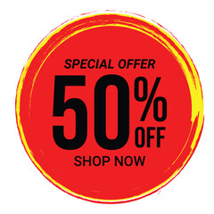 Vector Illustration of Sale Tag, Special Offer Price tags, Sales Label Isolated on Transparent Background