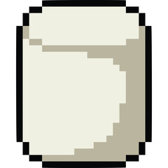 Pixelated Representation of a Light Colored Cylinder With a Transparent Background Ideal for Graphic Design and Digital Art Projects