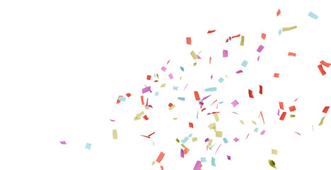 colorful confetti on white
