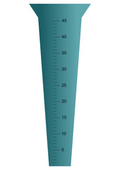 dessin d'un pluviom&egrave;tre en plastique bleu