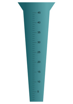 dessin d'un pluviom&egrave;tre en plastique bleu