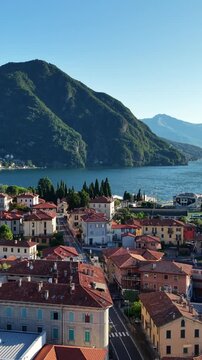 bright slopes with quaint villages, lively hilltop avenues featuring rustic roofs and serene landscapes