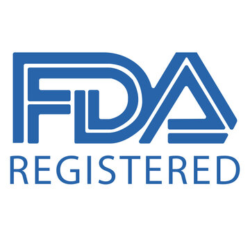 Fda registered logo signifying regulatory compliance Vector