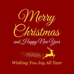 Merry Christmas And Happy New Year Joy Greeting