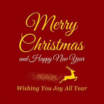 Merry Christmas And Happy New Year Joy Greeting