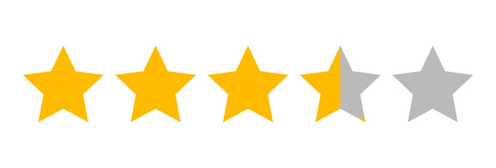 Star rate vector design in clean minimal style, suitable for ratings, reviews, UI elements, and modern digital interface projects in scalable vector format.