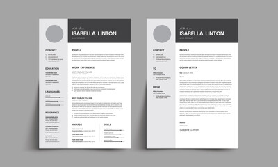 Clean CV Resume and Cover Letter Template