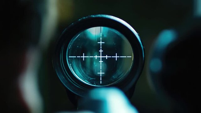 A person closely examining something through a scope, suitable for use in educational or scientific contexts