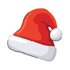 Festive Red Santa Hat for Christmas Celebrations, isolated
