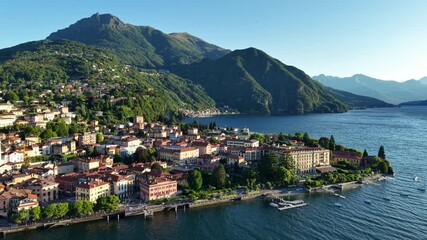 dusk illuminates tranquil harbor scene, golden hour bathes charming riverside town in gentle light daily