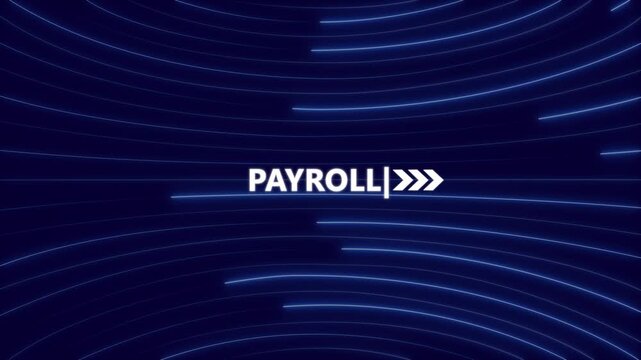 Animated payroll process illustration featuring, and business insights from large data sets ,network , business ,technology concept animation technology. 4k animated.