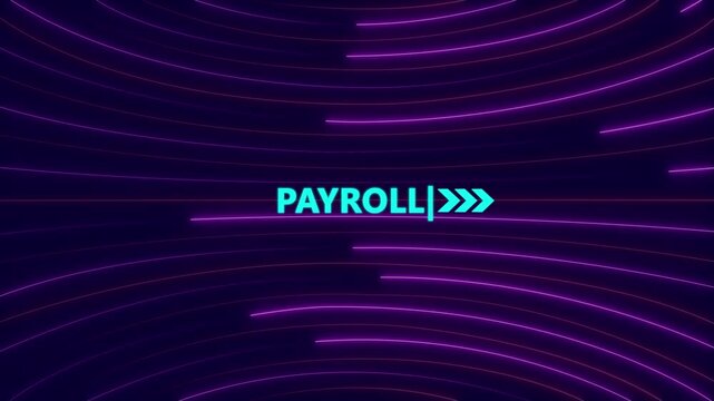 Animated payroll process illustration featuring, and business insights from large data sets ,network , business ,technology concept animation technology. 4k animated.