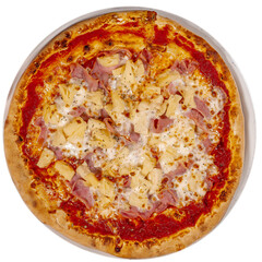 Italian hawaii Pizza ham and pineapple ananas