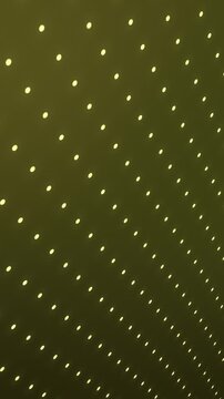 Abstract yellow dot wavy dynamic pattern graphic design on minimalist dark background vertical backdrops animation