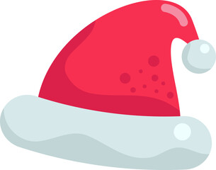 red christmas santa hat cartoon, merry christmas decoration element background