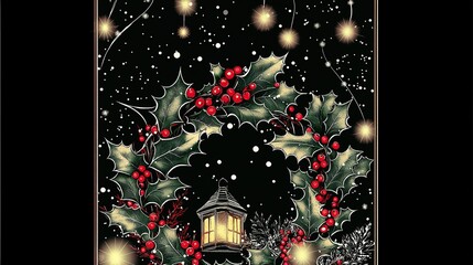 Vintage snowflakes swirls vector presentation template for Christmas New Year