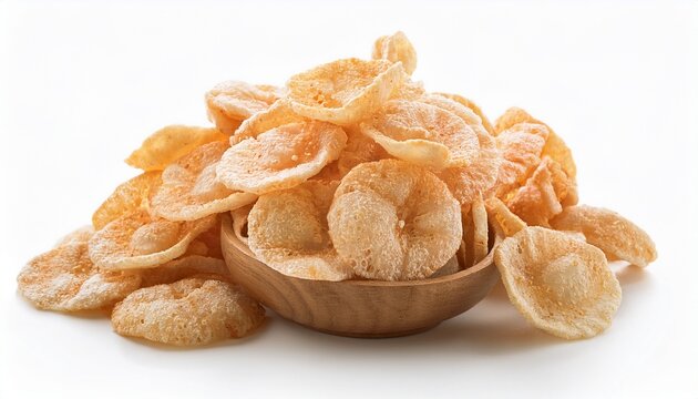 Kerupuk Udang Indonesian Shrimp Cracker Isolated