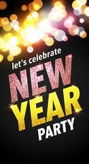 Glittering New Year Party Celebration