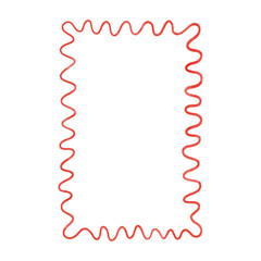 Red Doodle Frame for design and print