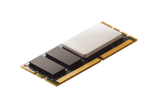 Memory module isolated on suitable background 