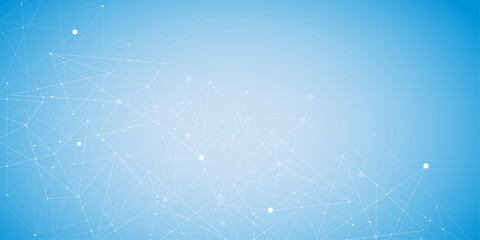 Vector digital technology gradient background. Concept with technology white line. Abstract futuristic background with triangle line and dots vector Illustration. Network and Connection concept	