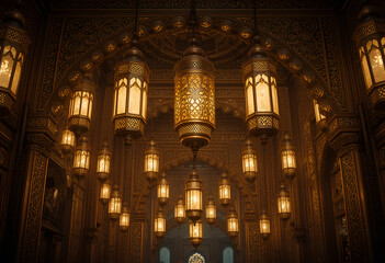 Arabic-style decoration with lanterns