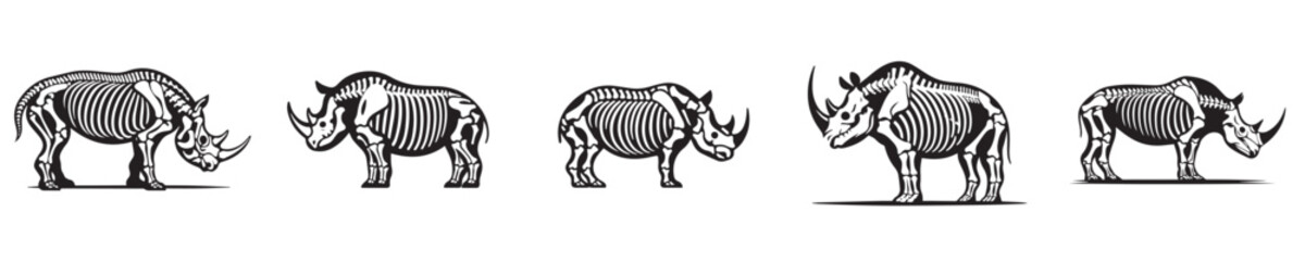 rhino skeleton silhouette vector © sarah16blakeyxh2