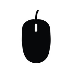 Solid Black Computer Mouse with Simple Design for Modern Technology