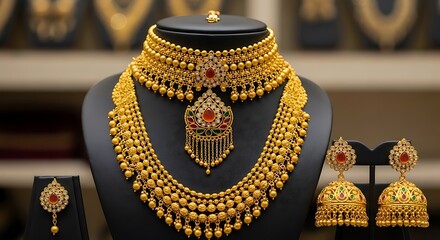 Exquisite Traditional Gold Jewelry Set
