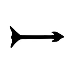 Simple black arrow illustration pointing to the right on a white background