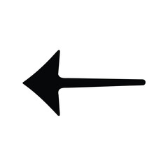 Directional Left Arrow Icon on White Background for Navigation or Progress