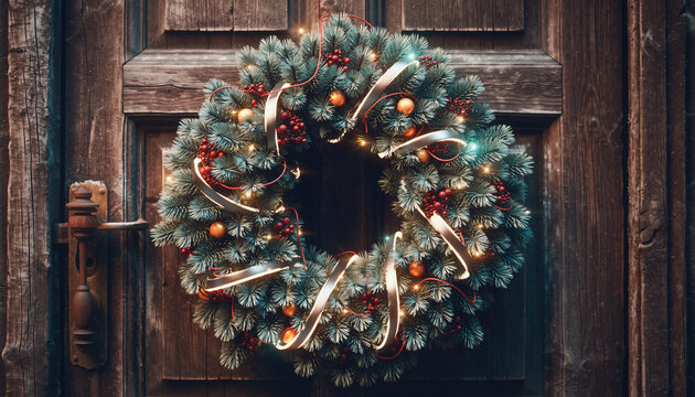 Celebrate the season with festive winter wreath - Powered by Adobe