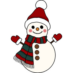 snowman with red hat