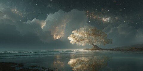 The tree of life reflected in ocean